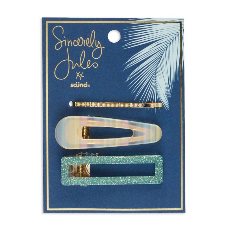 Sincerely Jules by Scunci Acryllic Salon Clip and Bobbie Pin Set