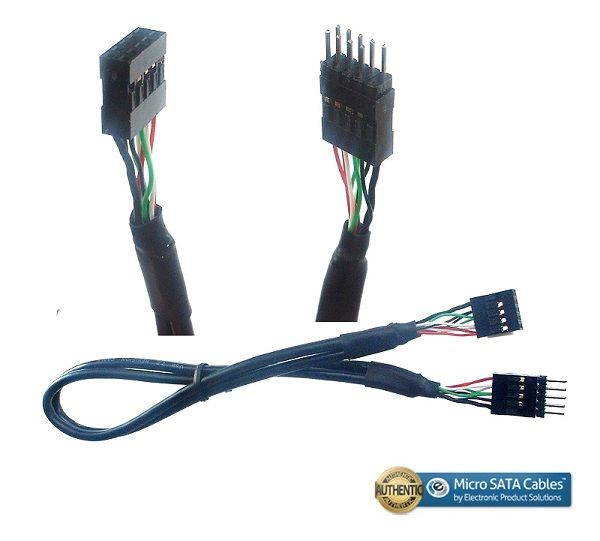 This USB 2.0 10 Pin Male to Female Internal Motherboard Extension Cable is 16 Inches in length