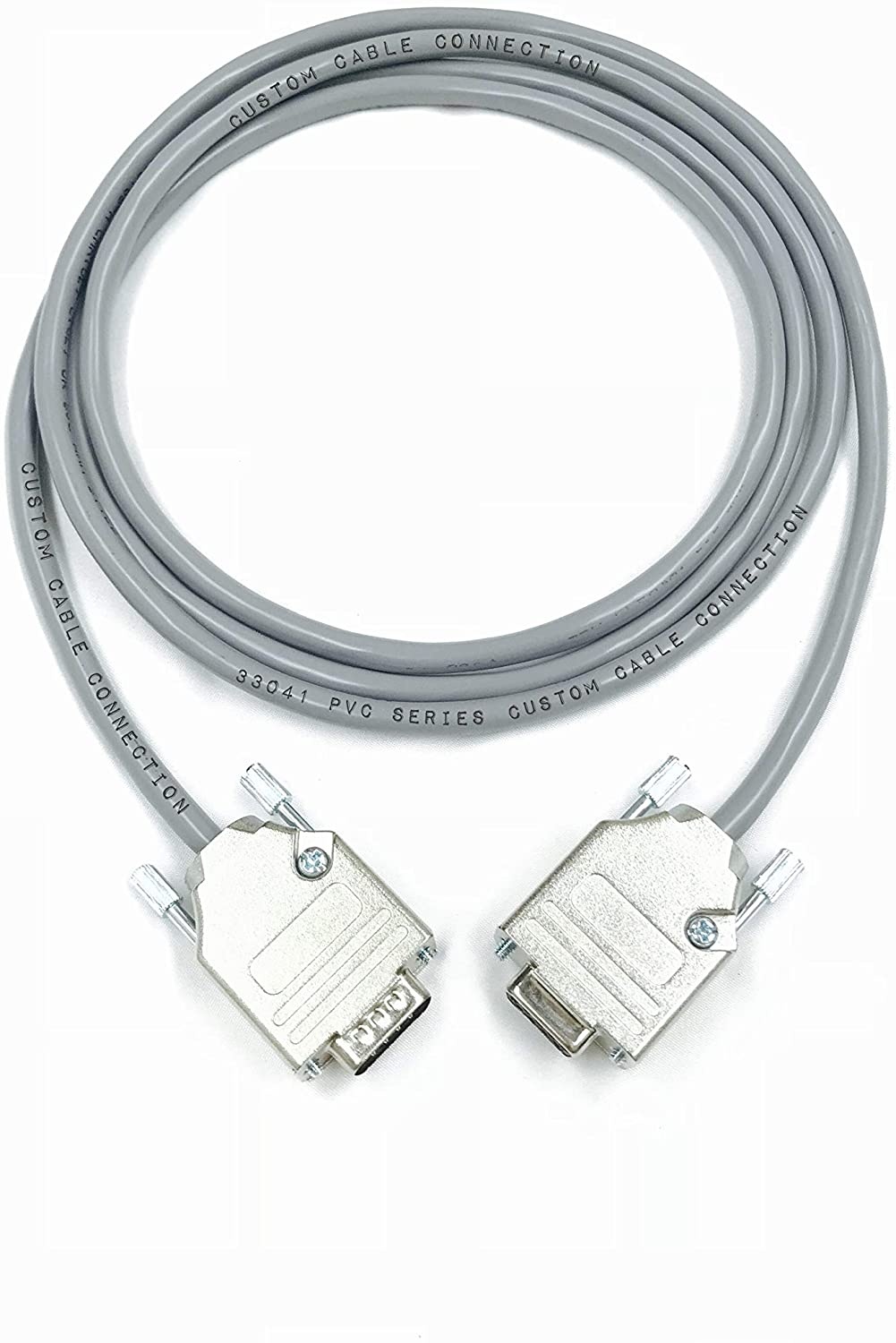 6 Foot DB9 Male to Female RS232 Extension Serial Cable - 24 AWG with Grey PVC Jacket - Made in USA by Custom Cable Connection