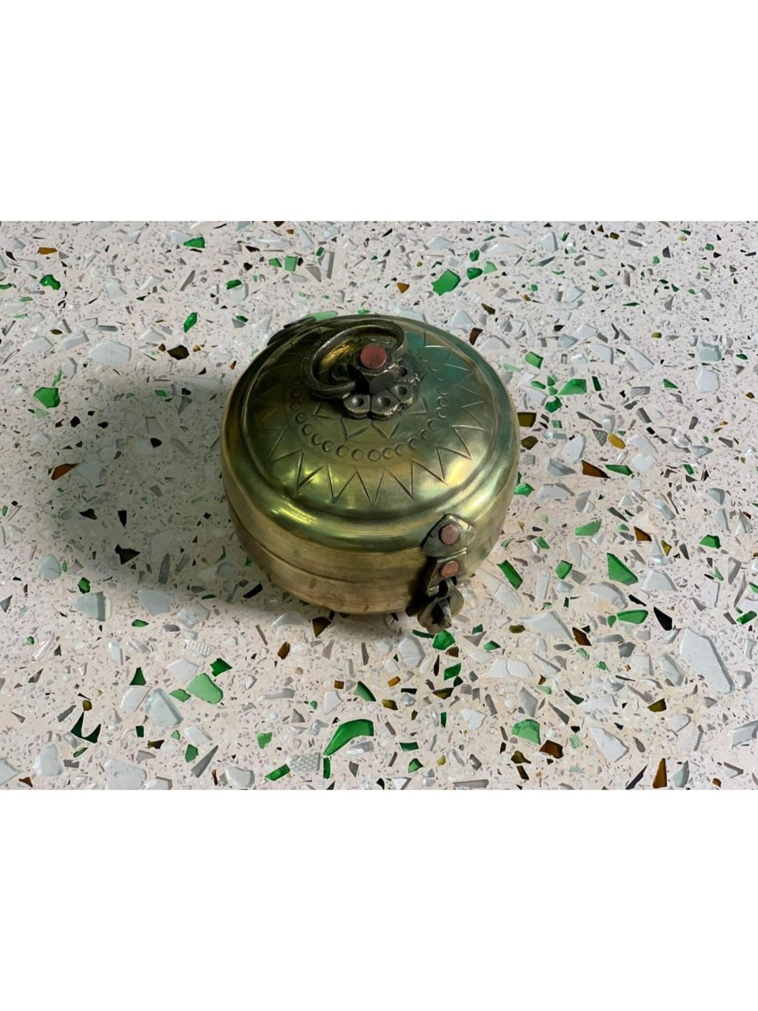 Artisans Rose Gold Brass Piro Vintage Baby Chappati Box