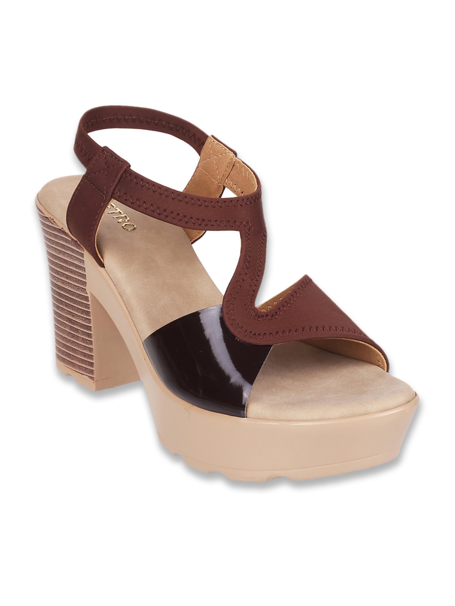 Metro Women's Tan Ankle Strap Sandals