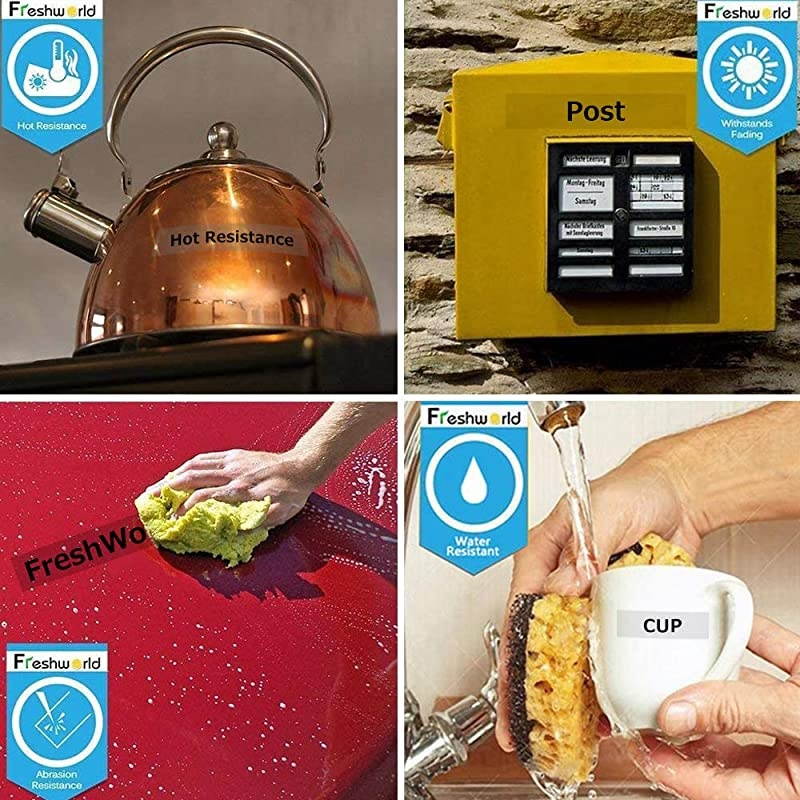 Compatible Label Tape Replacement for Dymo D1 Labels Tape 45010 S0720500 RefillBlack on Clear 12 x 23 Labeling Tape for Dymo LabelManager PnP 160 360D 280 420P 450 Duo Label Maker3P