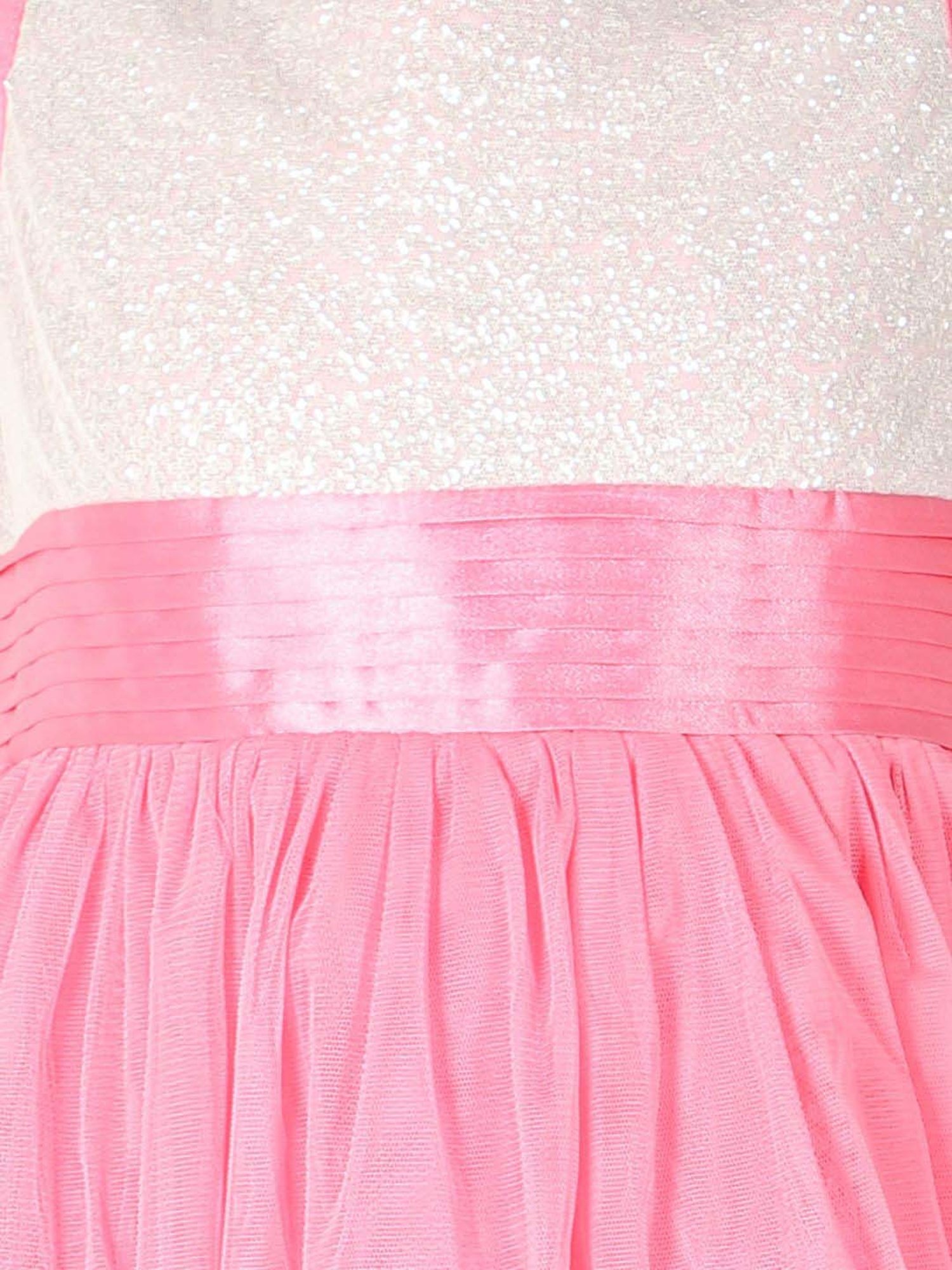 KidsDew White & Pink Embellished Dress
