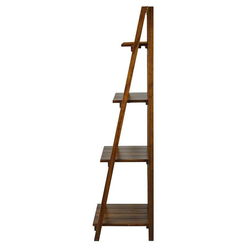 60" Folding Slatted Bookcase-4 Shelf