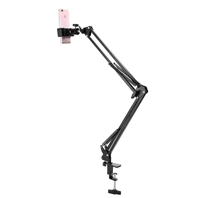 Cell Phone Holder Universal 360&deg; Rotation Long Arm Cellphone Stand Flexible Grip Mount Lazy Phone Holder Clip On Desktop Bed Lazy Bracket Support All Mobiles