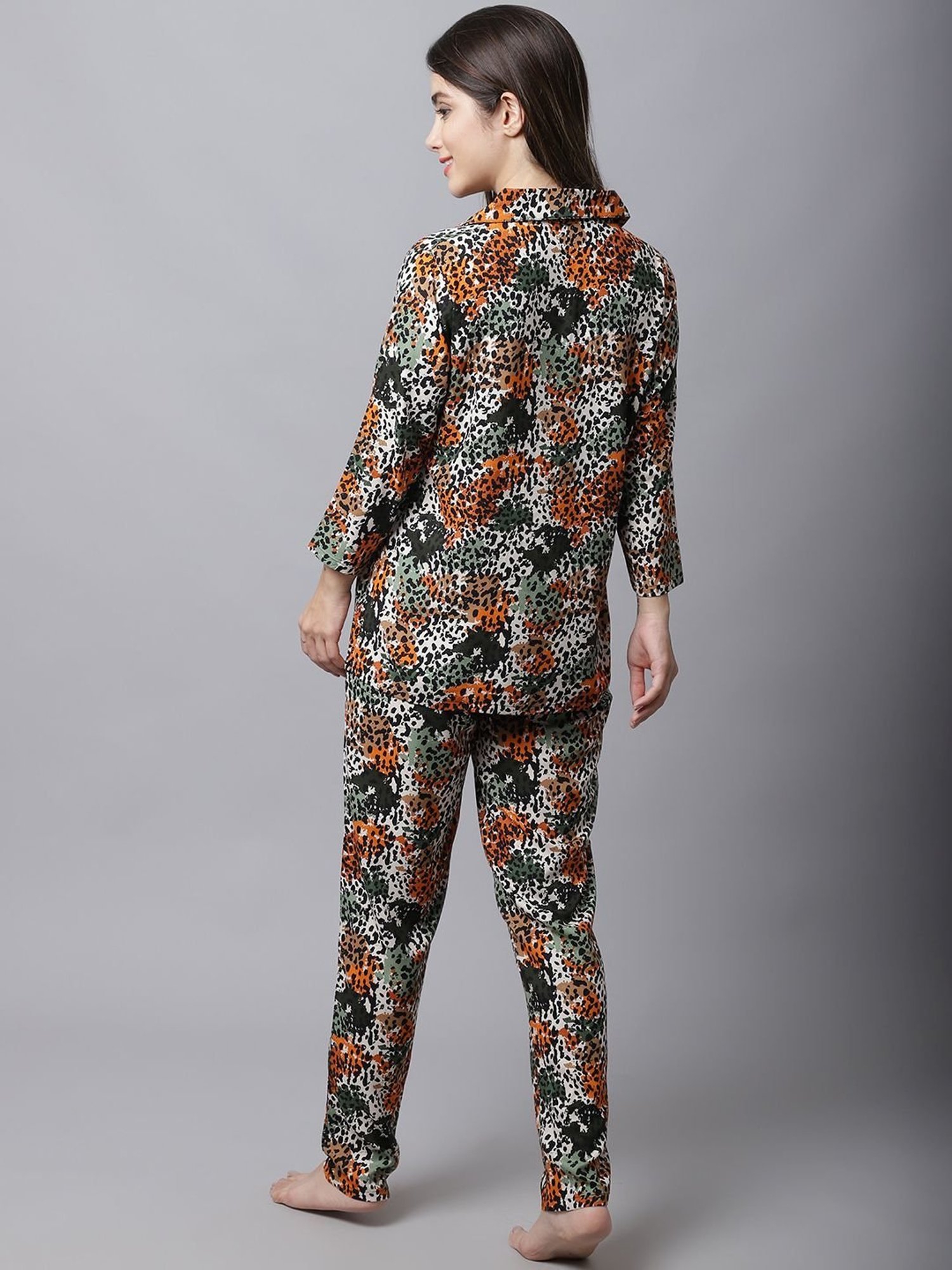 Boston Club Multicolored Printed Shirt Pyjama Set