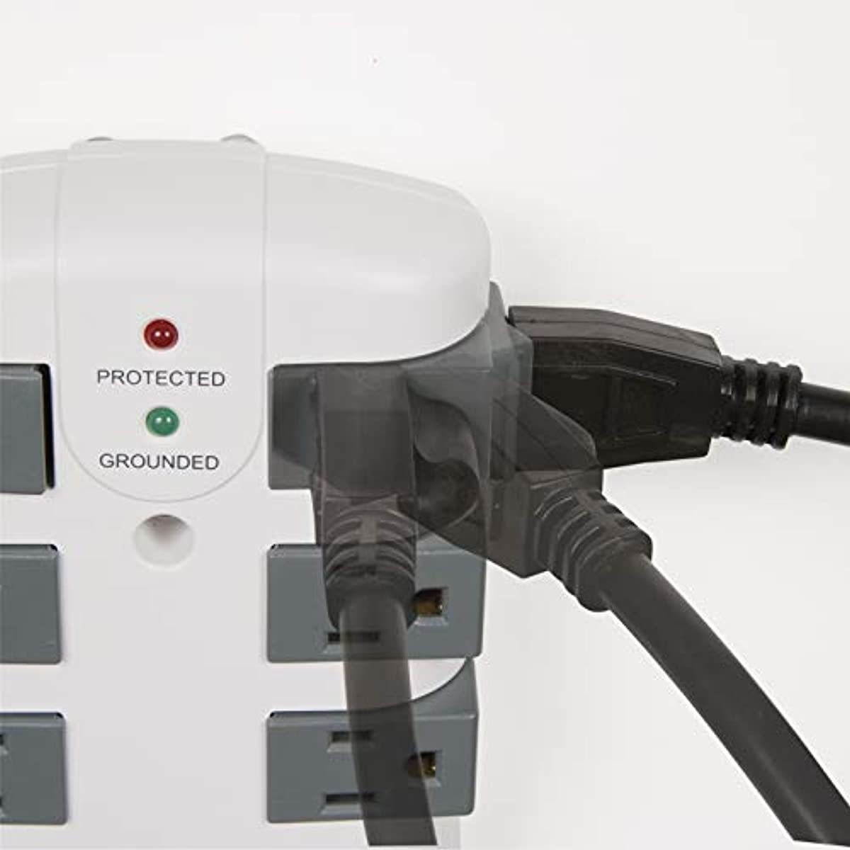 Prime Wire & Cable PB503105 6-Outlet 2160J Swivel Surge Tap, White