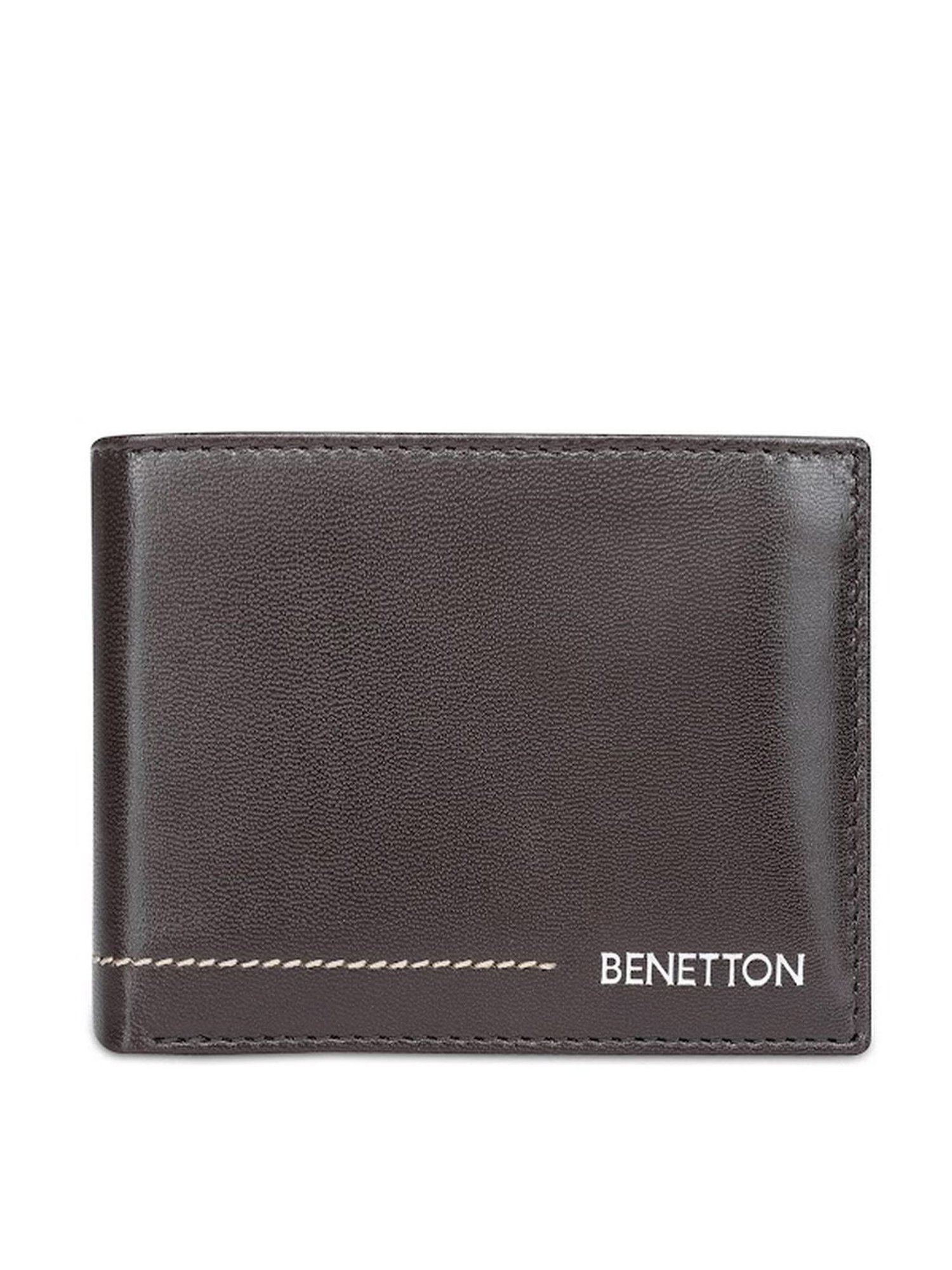 United Colors of Benetton Benito Brown Leather Solid Bi-Fold Wallet