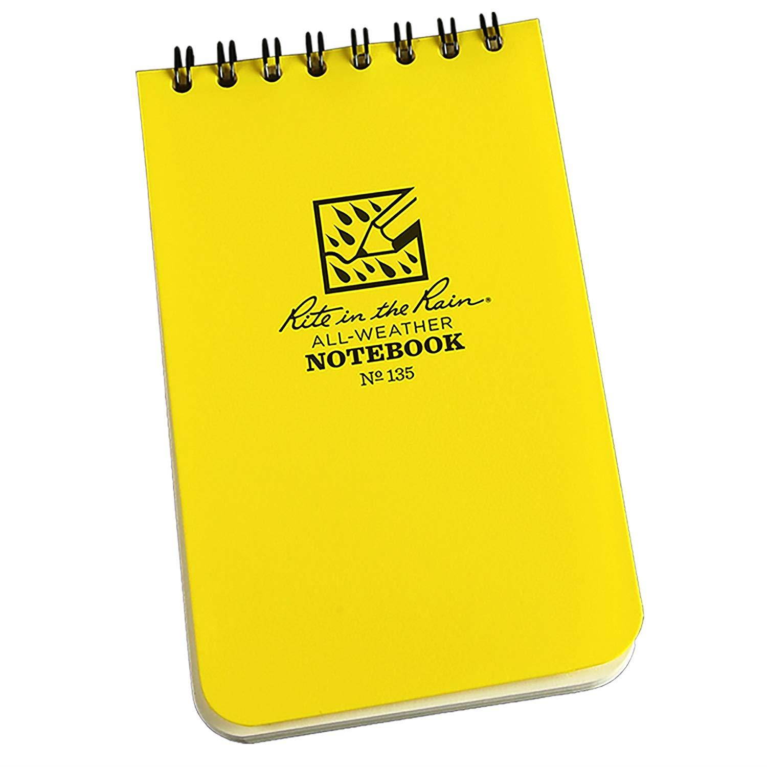 Rite in the Rain Top Spiral All Weather Universal Notebook 3"x 5" (4-Pack)