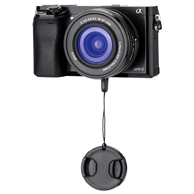 Front Lens Cap Cover with Deluxe Cap Keeper for Sony 1650mm Kit Lens SELP1650 on Sony A6000 A6100 A6300 A6400 A6500 A5100 A5000 and Other Camera Lenses with Filter Thread
