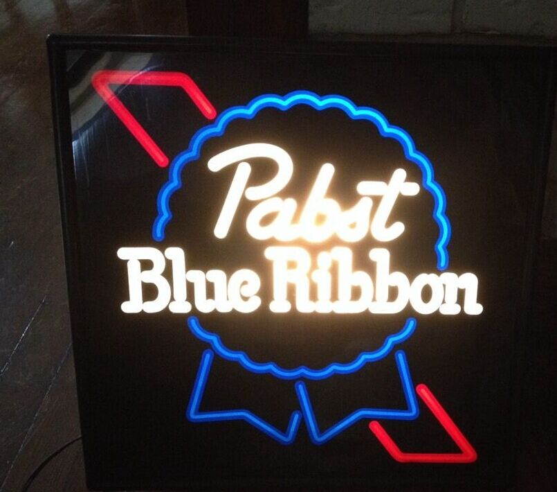 Fashion Neon Sign Pabst Blue Ribbon Handcrafted Real Glass Lamp Neon Light Neon Sign Beerbar Sign Neon Beer Sign 19x15