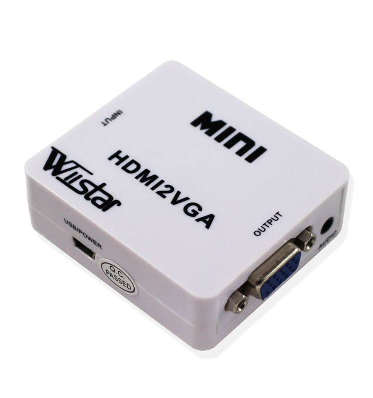 HDMI to VGA  Video Converter with 3.5mm jack Audio out Mini Box Adapter Multimedia For Xbox360 PC DVD PS3 PS4