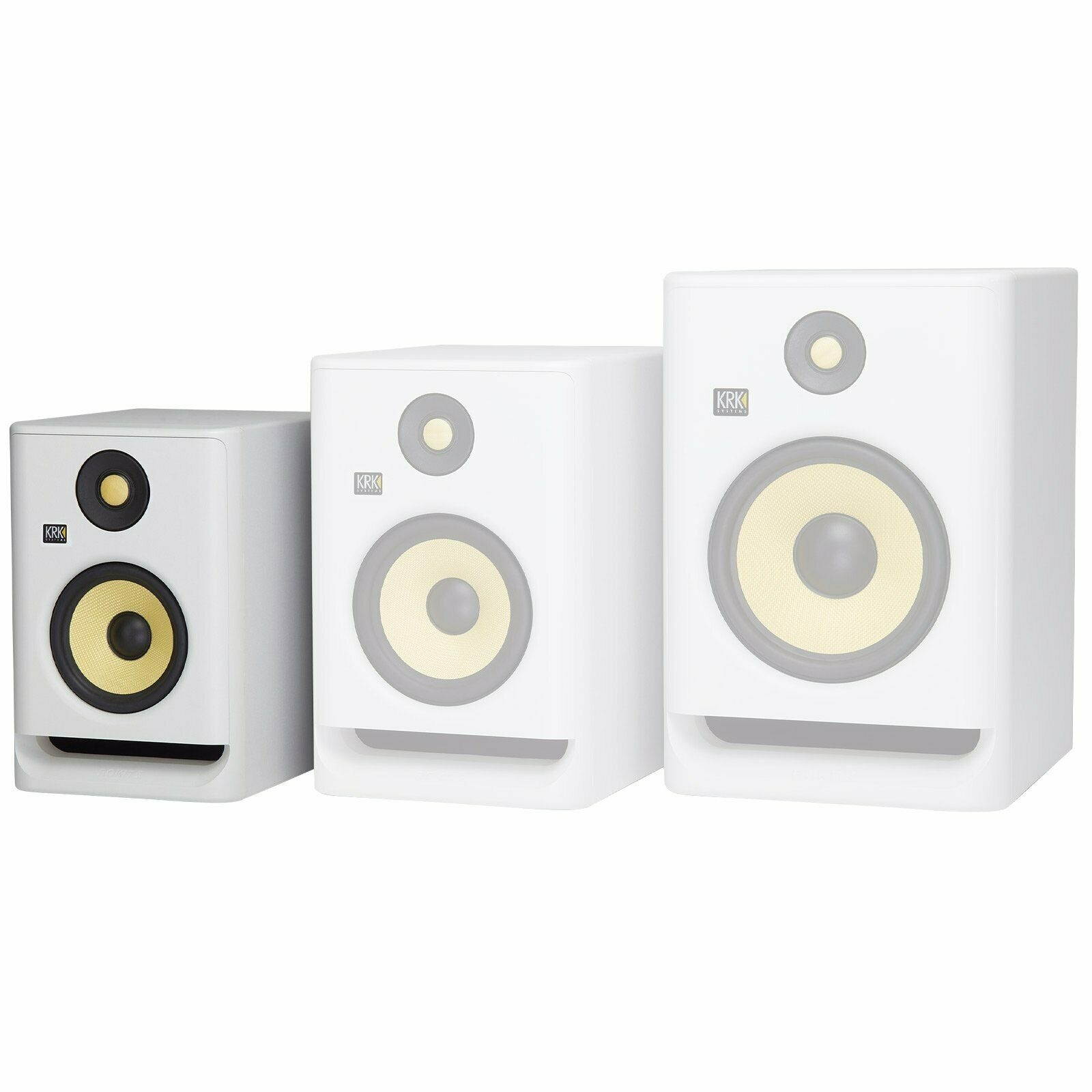 KRK ROKIT RP5 G4 5" Studio Monitor Speakers White Noise Edition w Mic & Pads