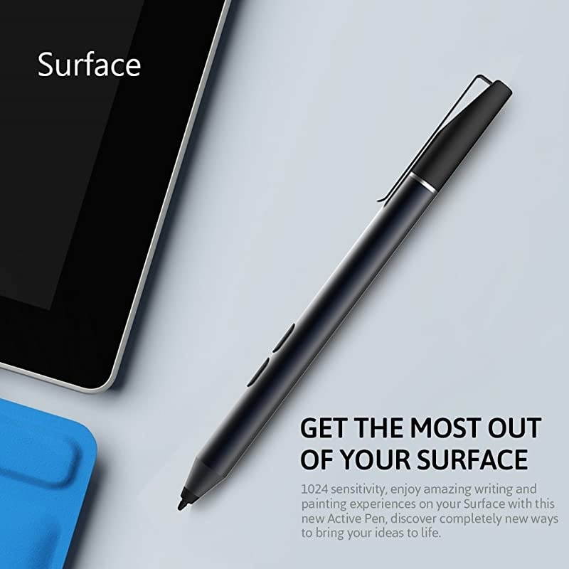Pen for Surface Pro 7,  Stylus Pen for Microsoft Surface Pro 7, Pro 6, Pro 5th Gen, Pro 4, Pro 3, Surface Laptop, Surface Book, Surface Go, 2500 Hours Working Time Black