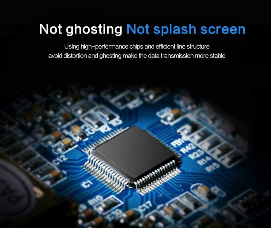 USB to VGA Adapter Cable 6.6FT Compatible with Mac OS Windows XP/Vista/10/8/7, USB 3.0 to VGA Male 1080P Monitor Display Video Adapter/Converter Cord (6.6Feet/2M)