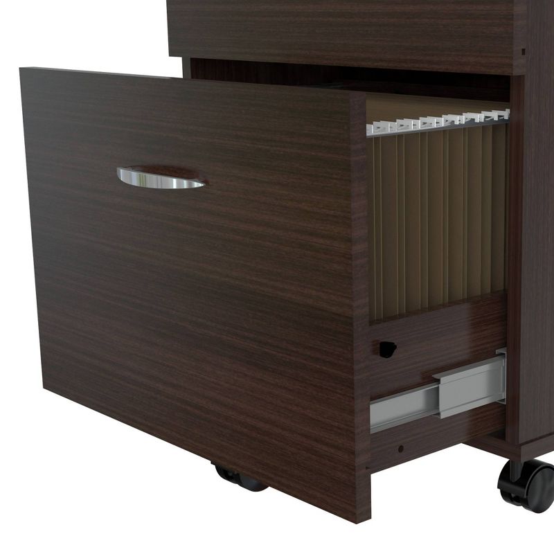 2 Drawer Locking File Cabinet Espresso - Inval