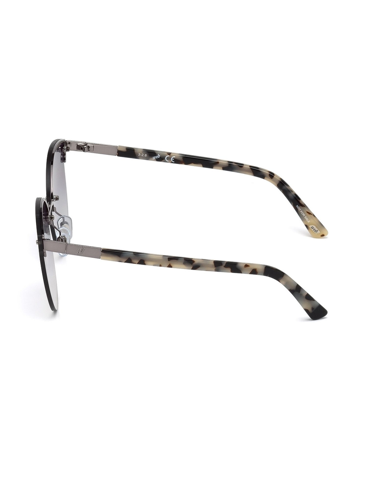 WEB EYEWEAR Grey Oval Sunglasses Designed in Italy