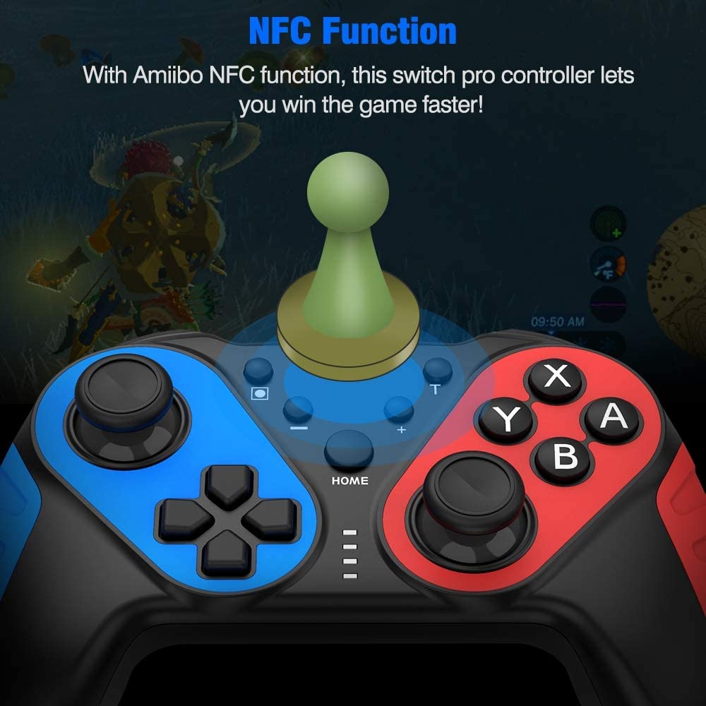 BEBONCOOL Controller for Switch, Wireless Pro Controller Switch Remote Controller Gamepad with Adjustable Turbo Dual Shock Gyro Axis,Replacement for Nintendo Switch Controller