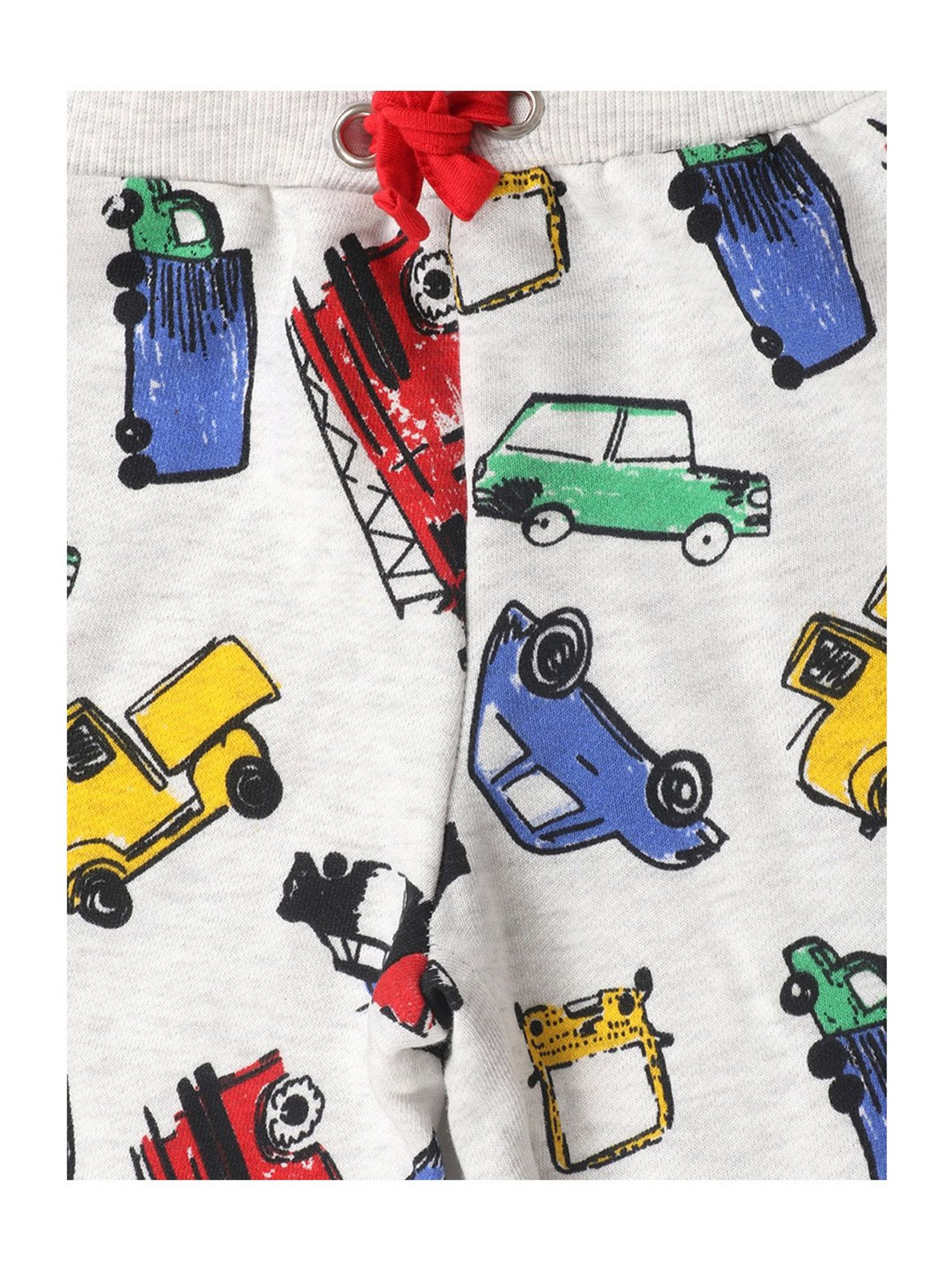 Lazy Shark Boys White Printed  Joggers