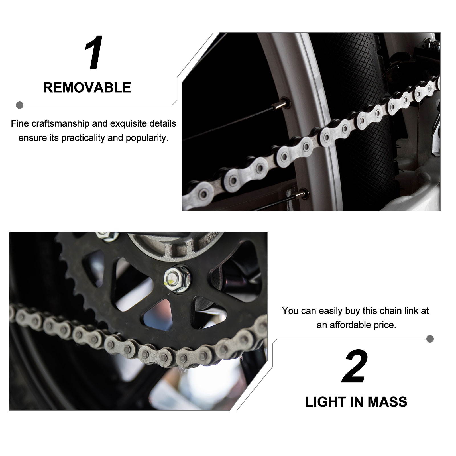 10pcs Roller Chain Link Practical Useful Portable Steel Chain Link Chain Joint Buckle