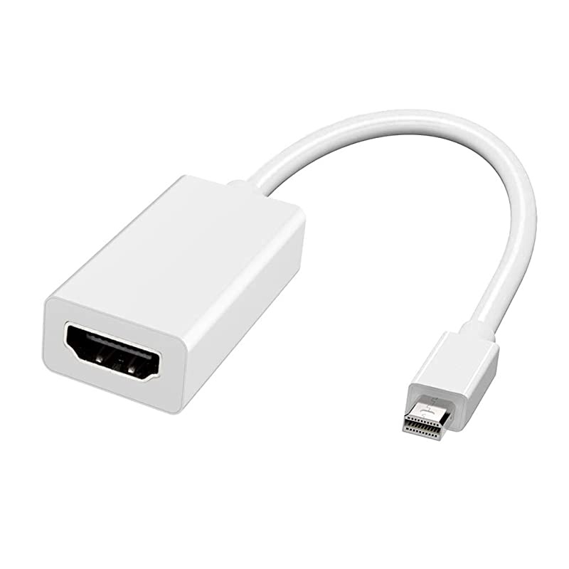 Mini DisplayPort to HDMI Adapter,  Thunderbolt to HDMI Converter for MacBook Air/Pro, Microsoft Surface Pro/Dock, Monitor, Projector and More (1-Pack, White)