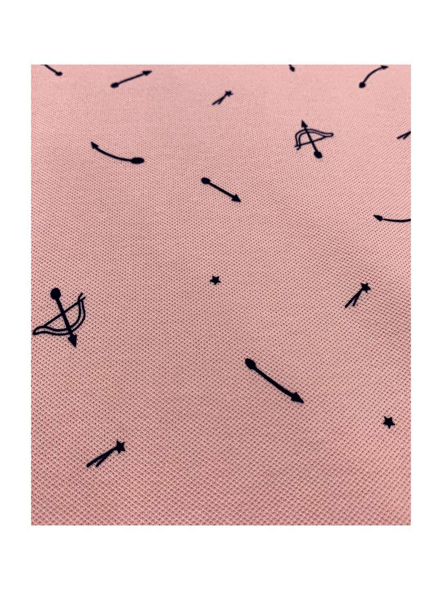 Cavio Kids Pink Cotton Printed Polo T-Shirt