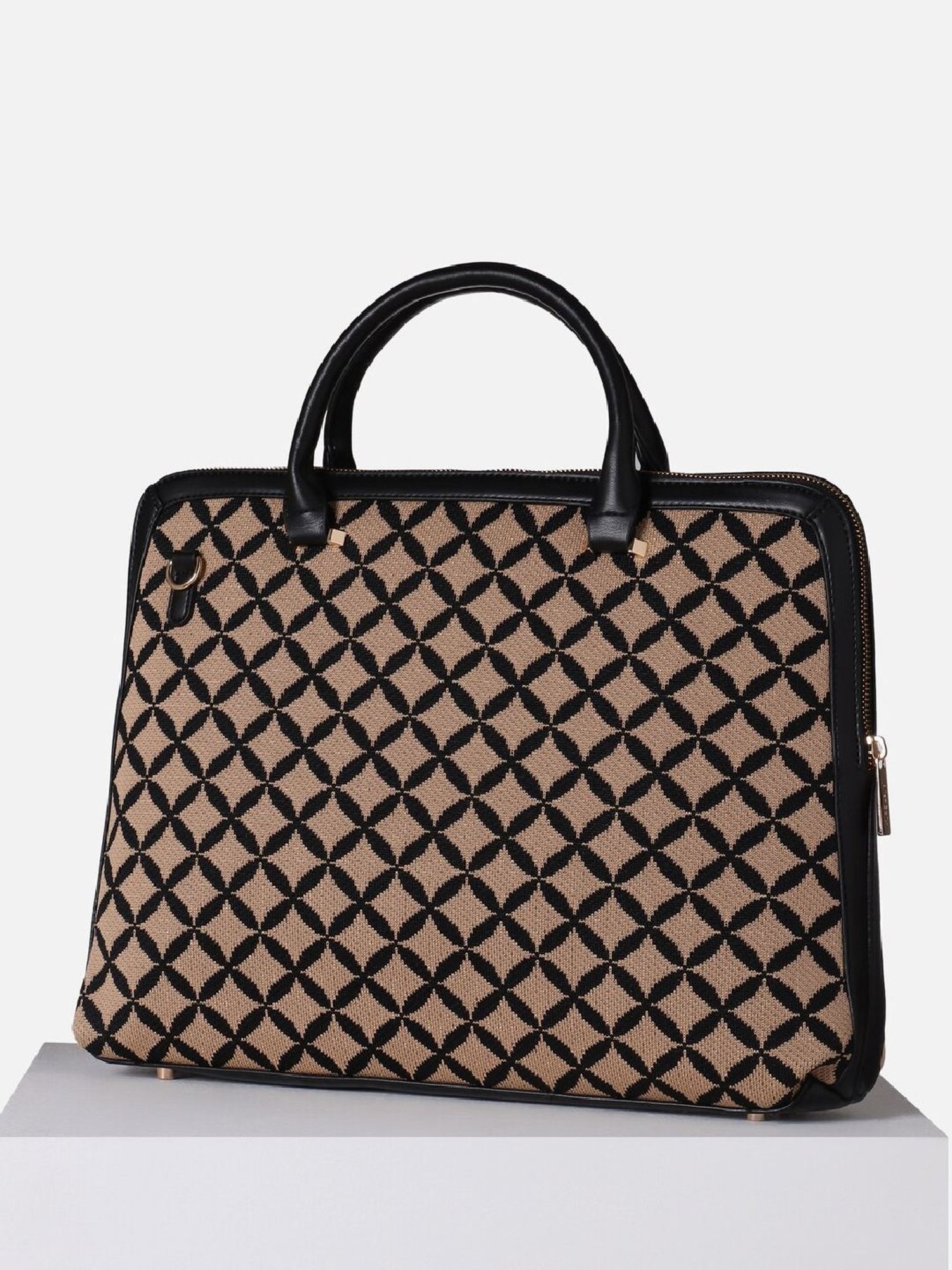 Allen Solly Beige & Blue PU Messenger Bag