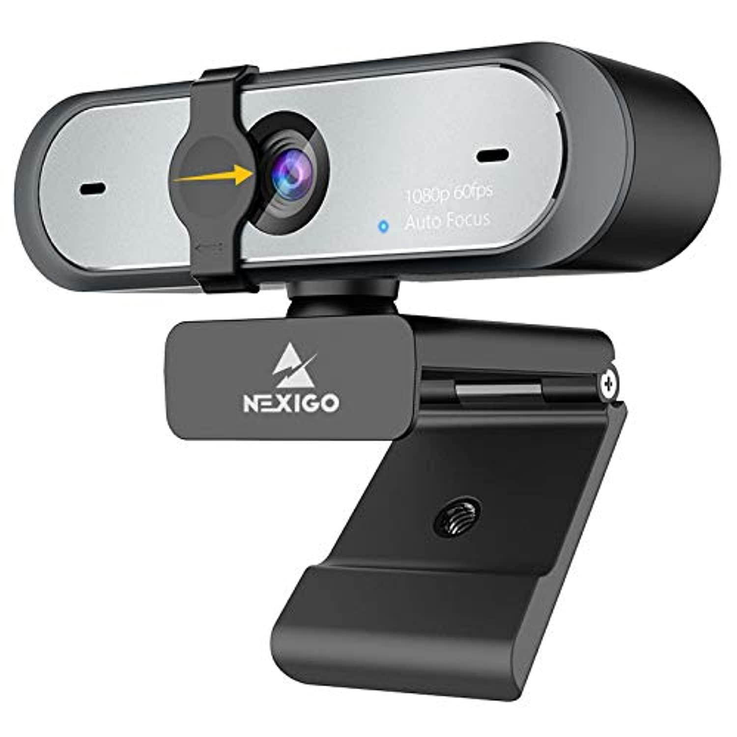 60fps autofocus 1080p webcam with dual microphone & privacy cover, 2021 nexigo n660p pro hd usb computer web camera, for obs gaming zoom meeting skype facetime teams