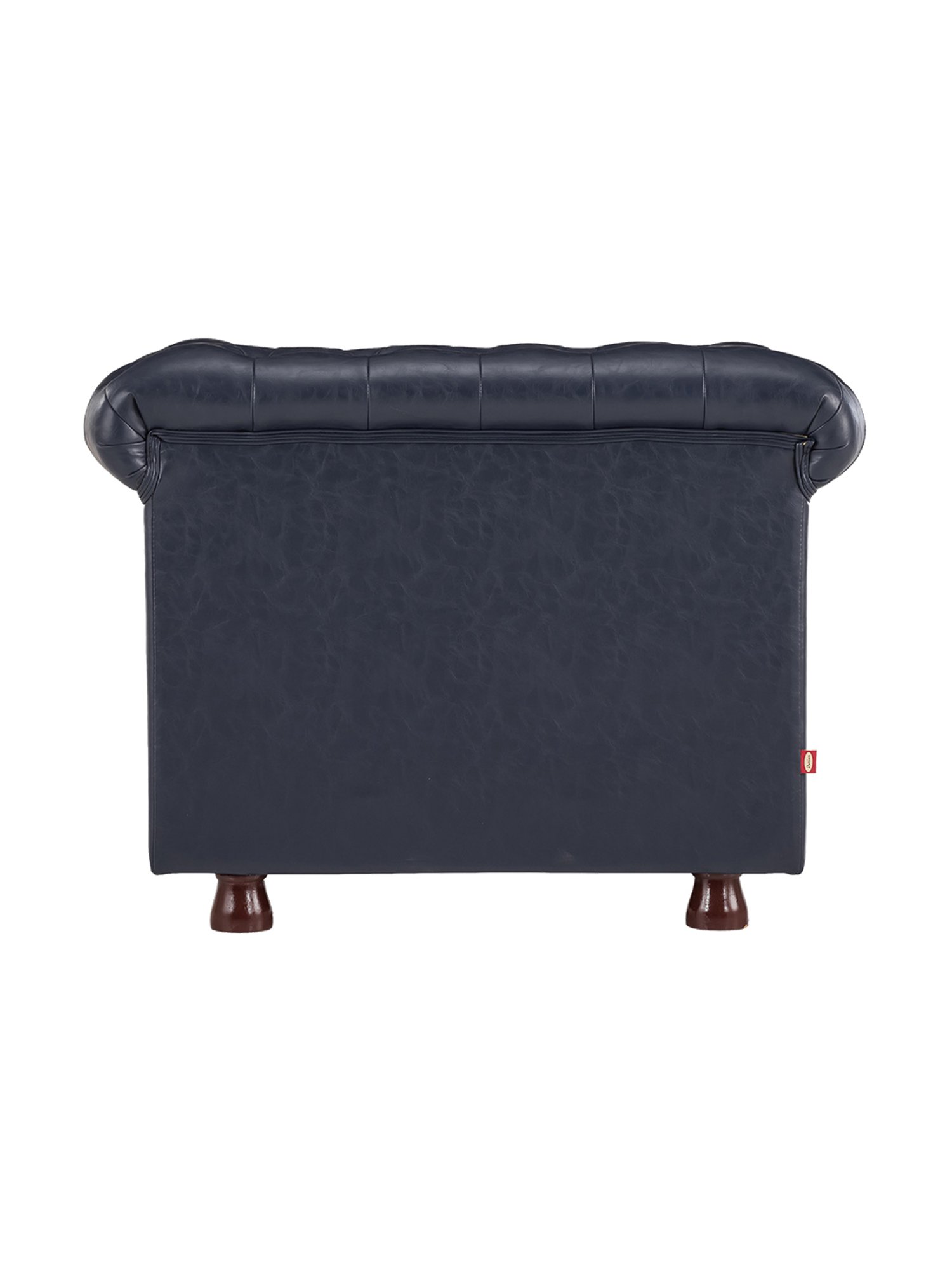 Durian Berry Black Premium Leatherette 2 Seater Sofa