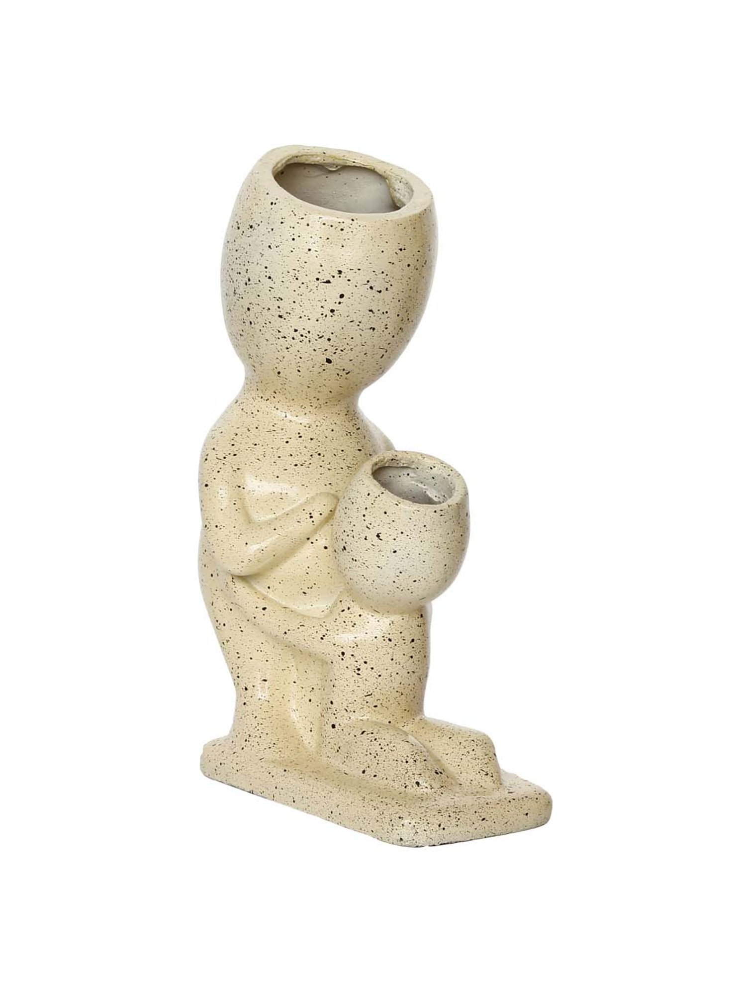 TAYHAA White Ceramic Leaf Shape Vase