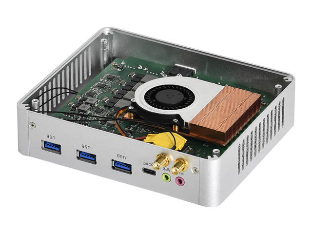 HUNSN 4K Mini PC,  Intel 6 Core I5 7300HQ, Desktop Computer, Server, Windows 10 Pro/Linux Ubuntu, BM21, AC WiFi 2.4+5Ghz/BT/DP/HDMI/6USB3.0/Type-C/LAN/Smart Silent Fan, (32G RAM/512G SSD)