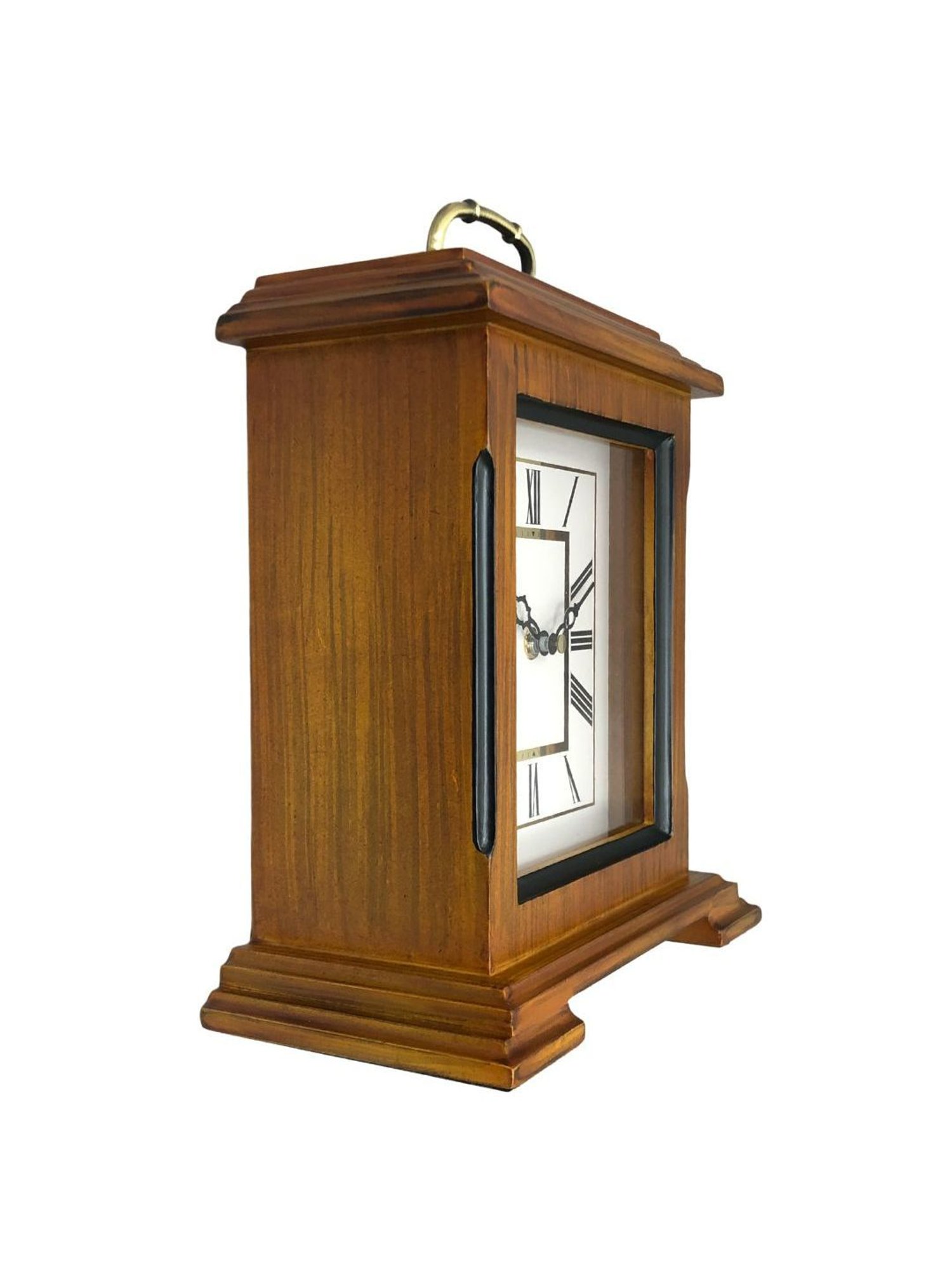 CHRONIKLE Rectangular Brown Wood Table or Desk Clock