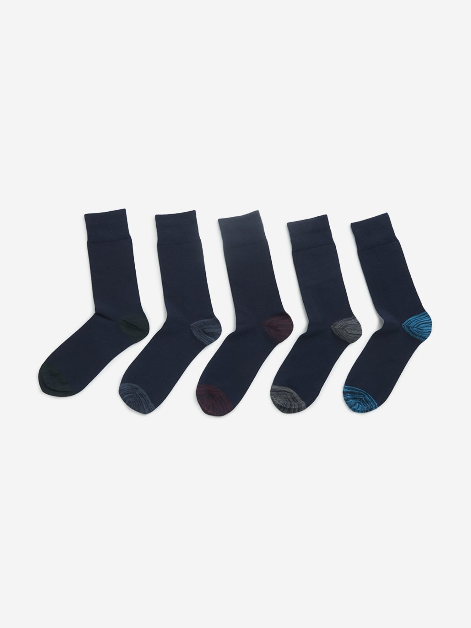 WES Lounge by Westside Navy Full Length Socks - Pack of 5