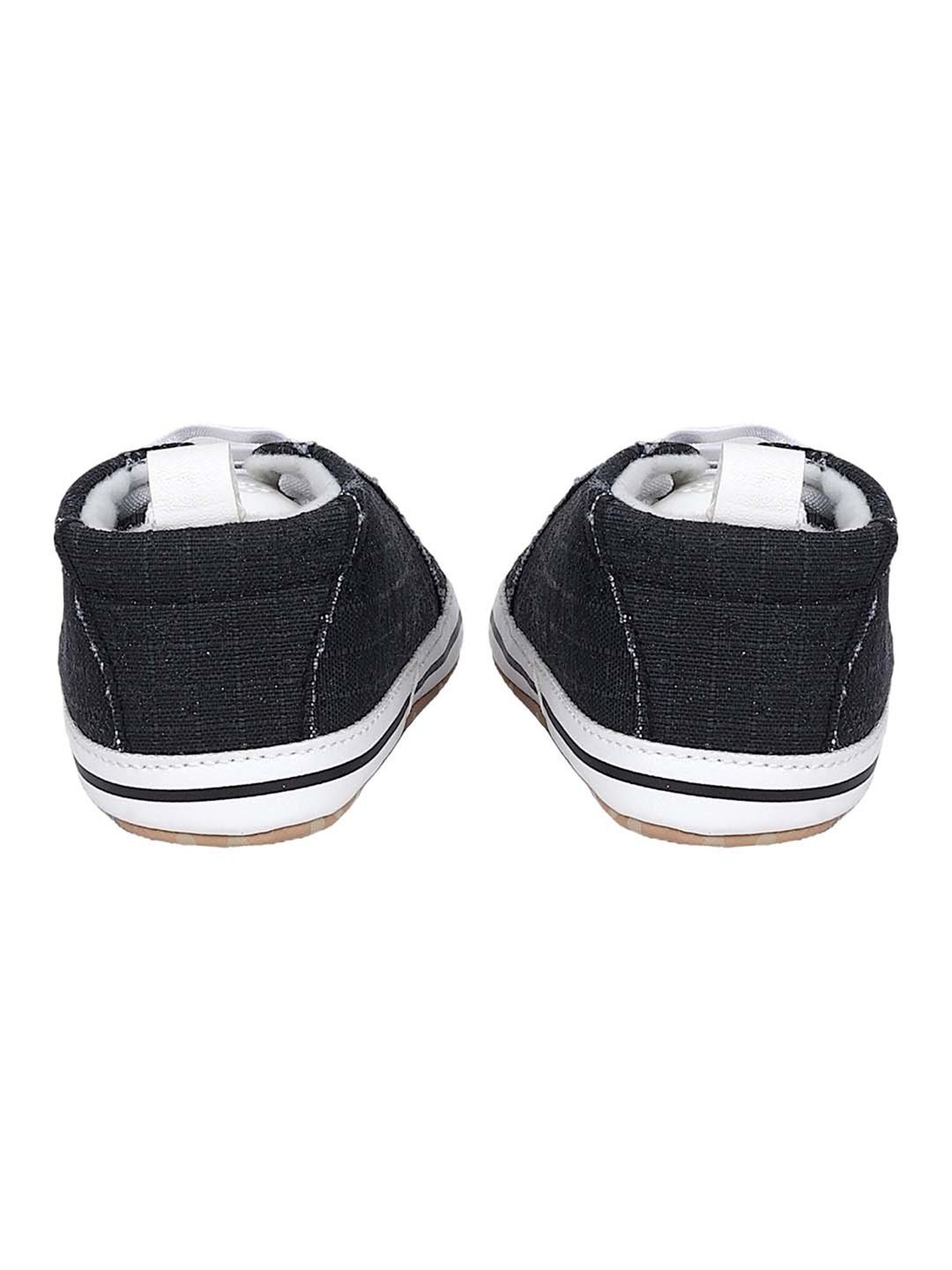 Baby Moo Kids Brown & White Velcro Shoes
