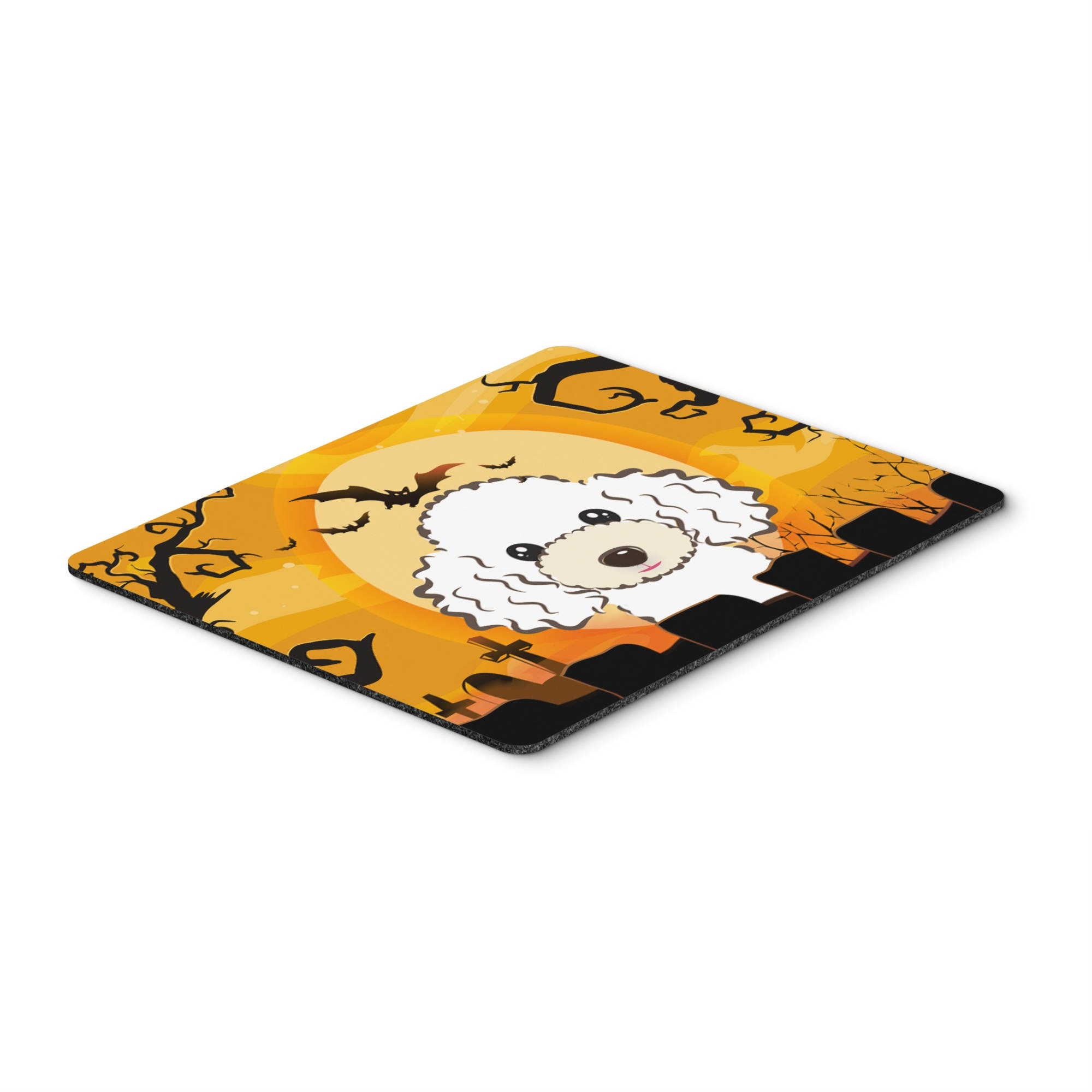 Halloween White Poodle Mouse Pad, Hot Pad or Trivet BB1815MP