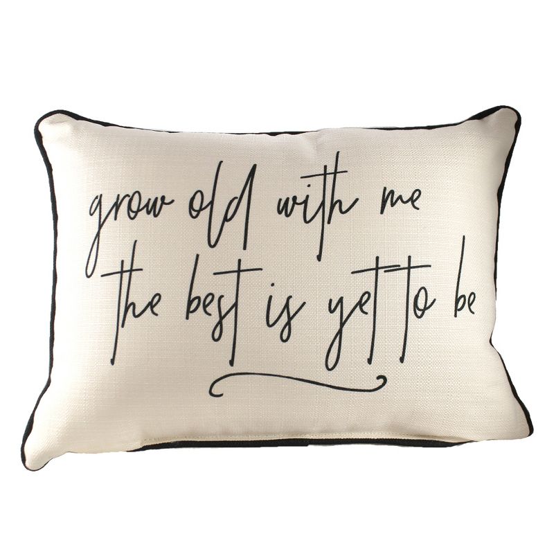 Home Decor 14.0" Grow Old With Me Pillow Rectangle Lumbar  -  Decorative Pillow