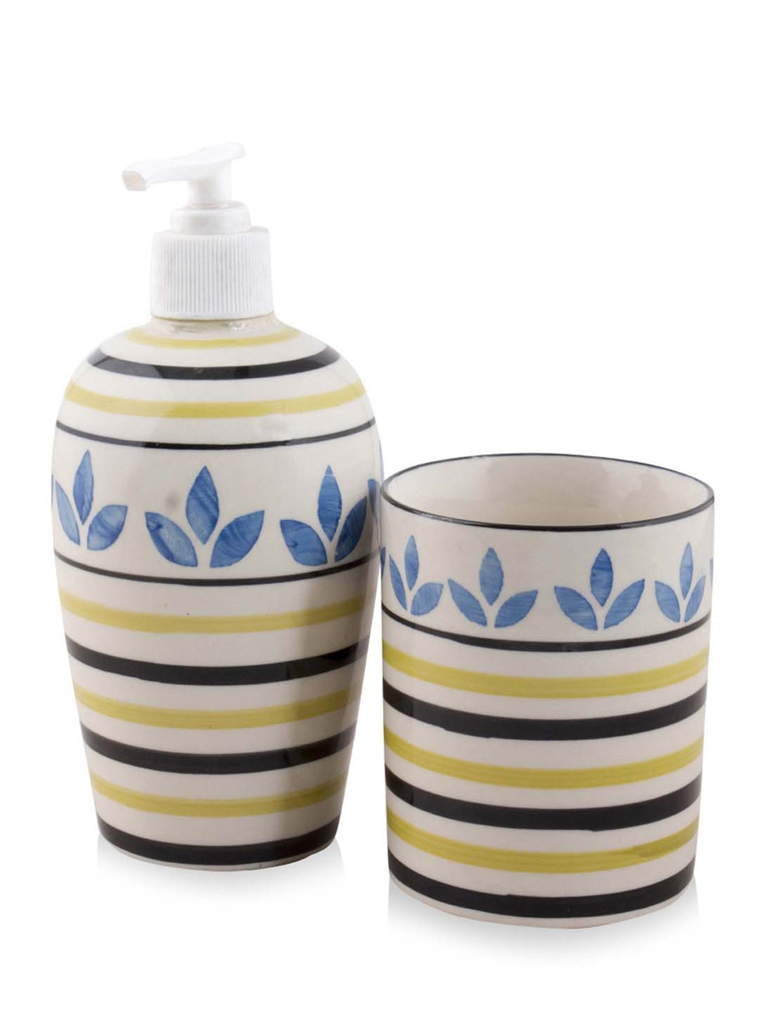 VarEesha Aztec Multicolor Ceramic Bath Accessories - Set of 2