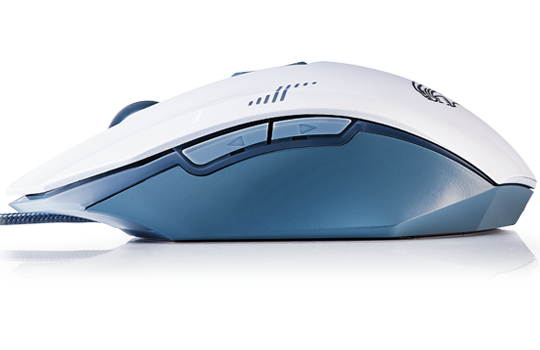 Dare-U 2000DPI 7-Programmable Keys LED Backlight(4-Colors) USB Wired Advanced Ambidextrous Wrangler Gaming Mouse-White