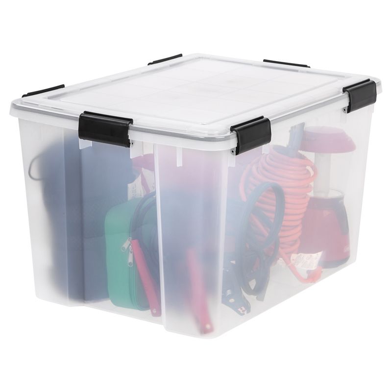 IRIS 4pk 74qt Weathertight Plastic Storage Bin