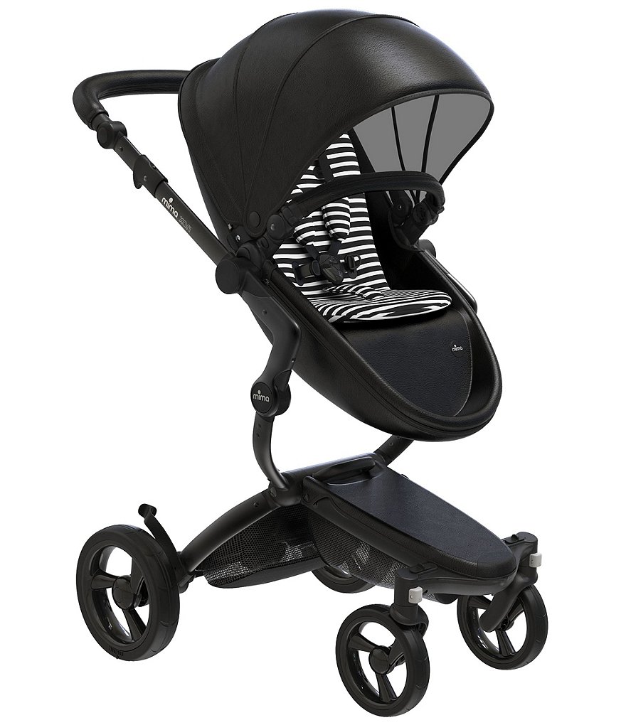 Mima Xari Stroller - Black Chassis with Black Reversible Seat and Carrycot