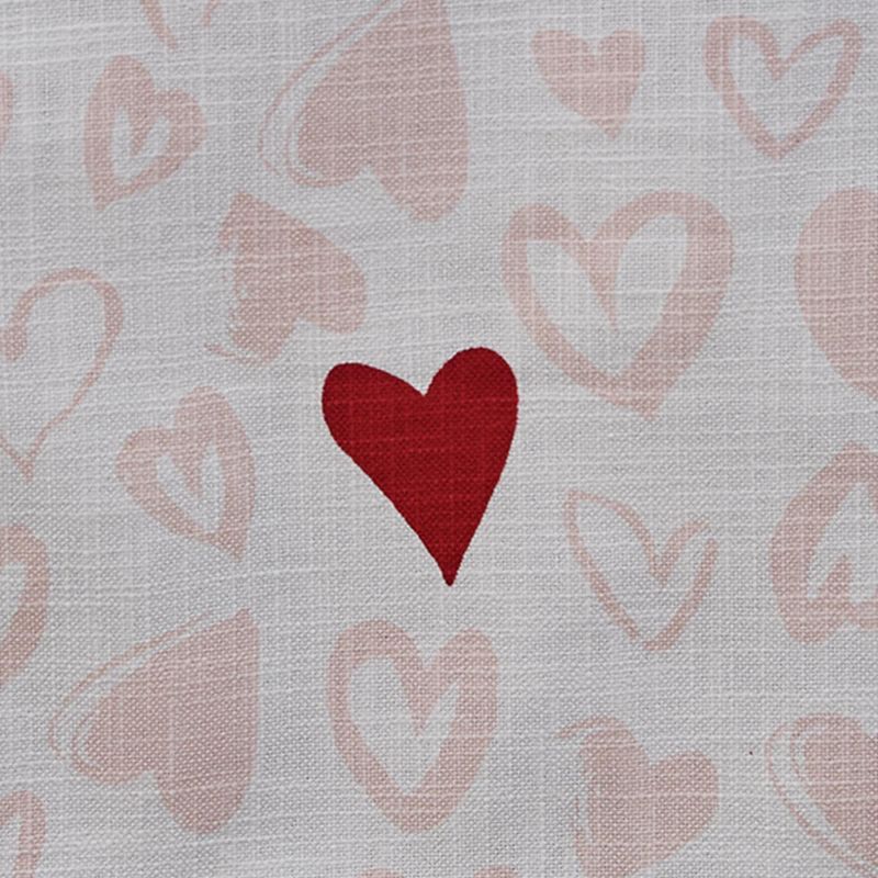 Split P Wild Hearts Table Runner - 72"L - White