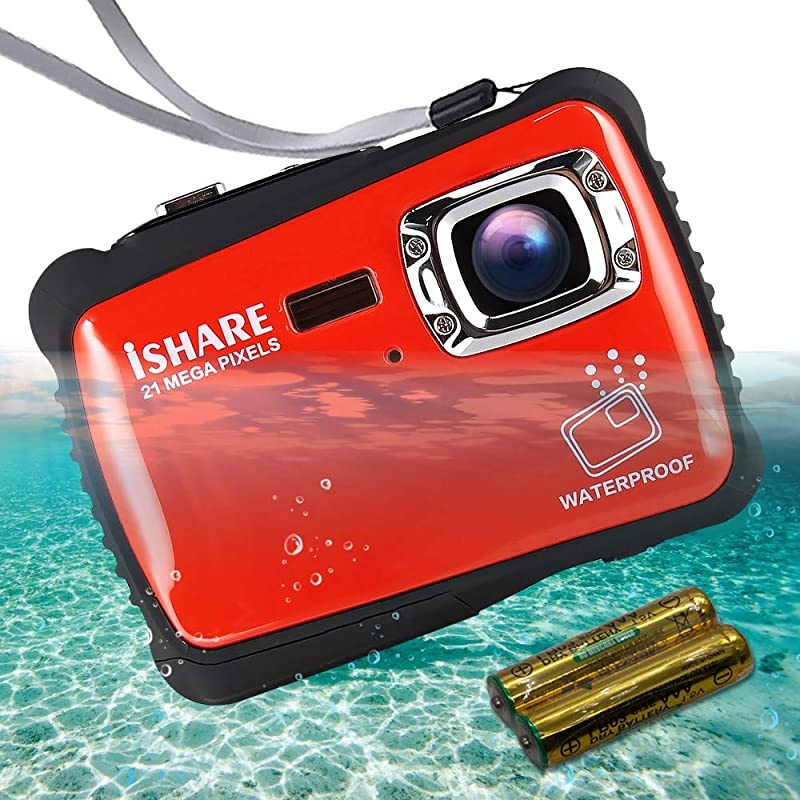 Waterproof Kids Camera, 21MP HD Underwater Digital Camera for Kids with 2.0" LCD, 8X Digital Zoom, Flash and Mic for Girls/Boys (RED)&hellip;&hellip;