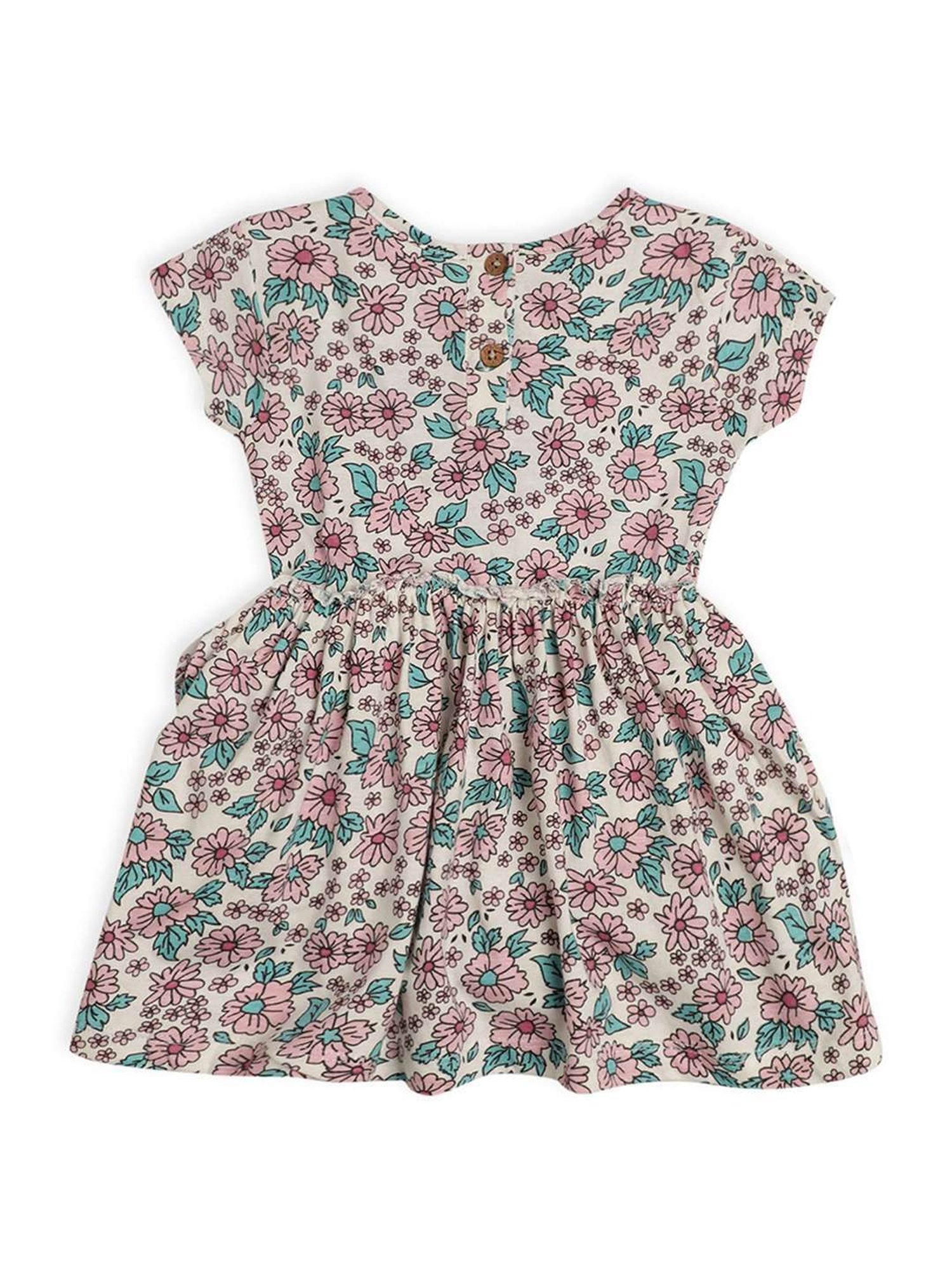 MiArcus Kids Multicolor Cotton Floral Print Dress with Bloomer