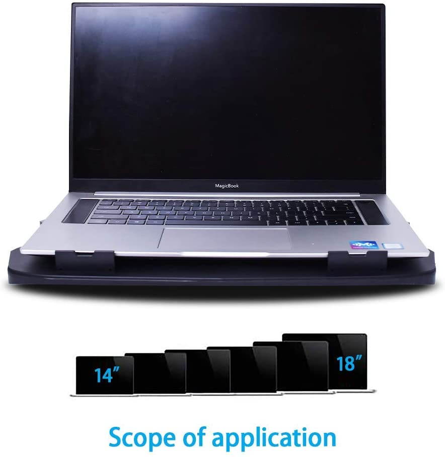 Laptop Fan Cooling Pad, Gaming Laptops Radiator Cooling Stand, Double Quiet high Speed Turbine Large air Volume USB Laptop Cooler, Suitable for 15-18inch laptops, 2 Heights, Colorful LED Lights