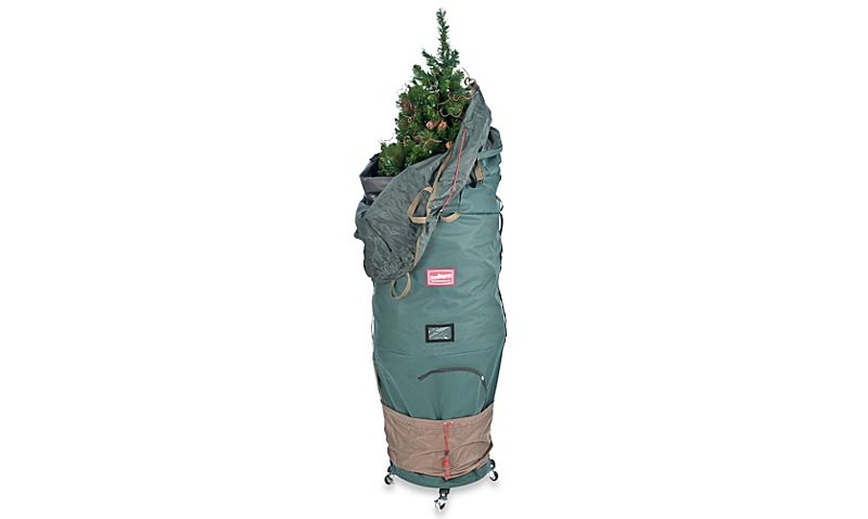 Tree Keeper 23.25" Green Large Adjustable Upright Christmas Tree Protective Storage Bag W/ 2 Way Rolling- Hold 7' Trees