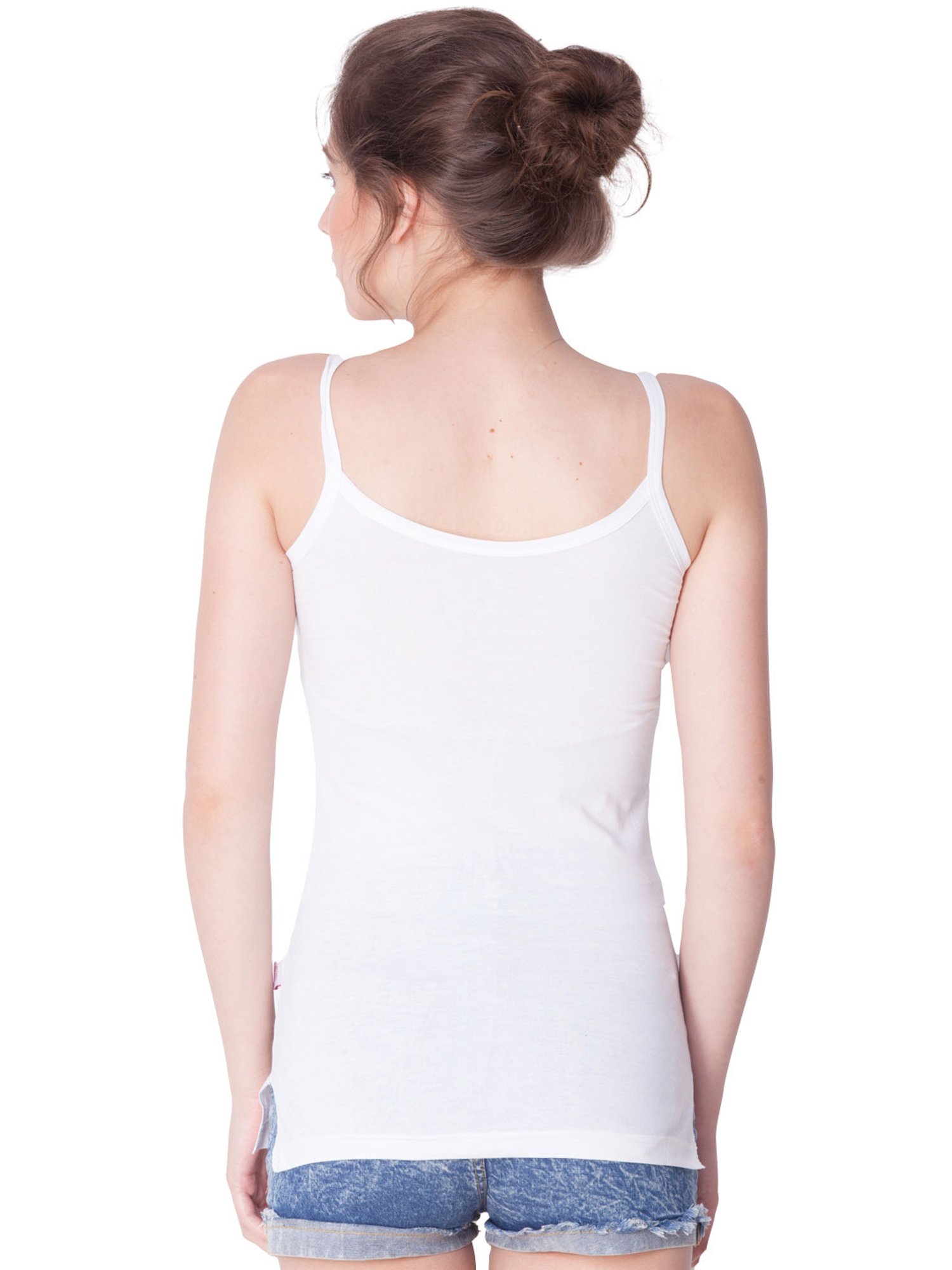 Dollar Missy White Cotton Camisole (Pack of 5)