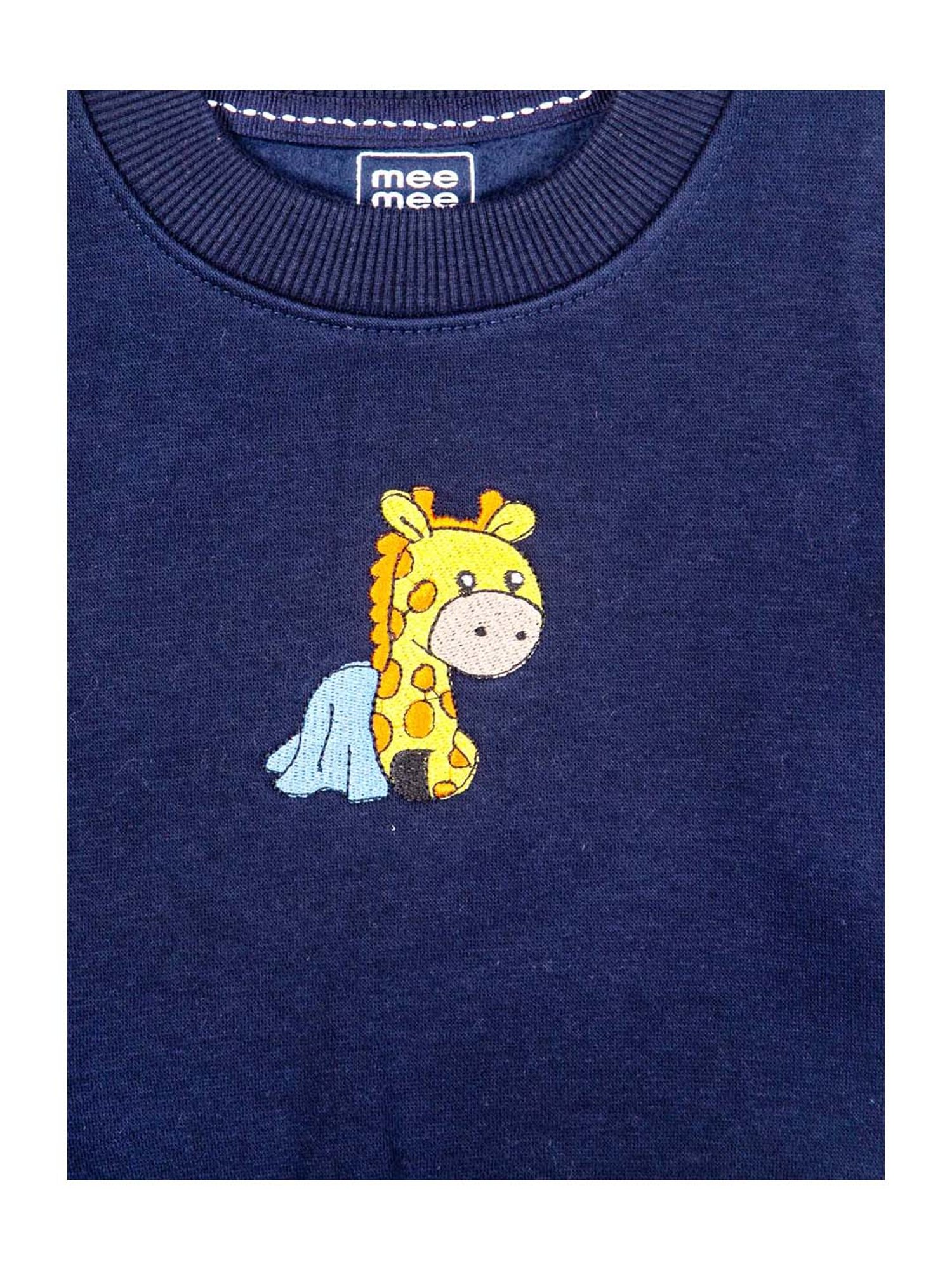 Mee Mee Kids Navy Embroidered T-Shirt