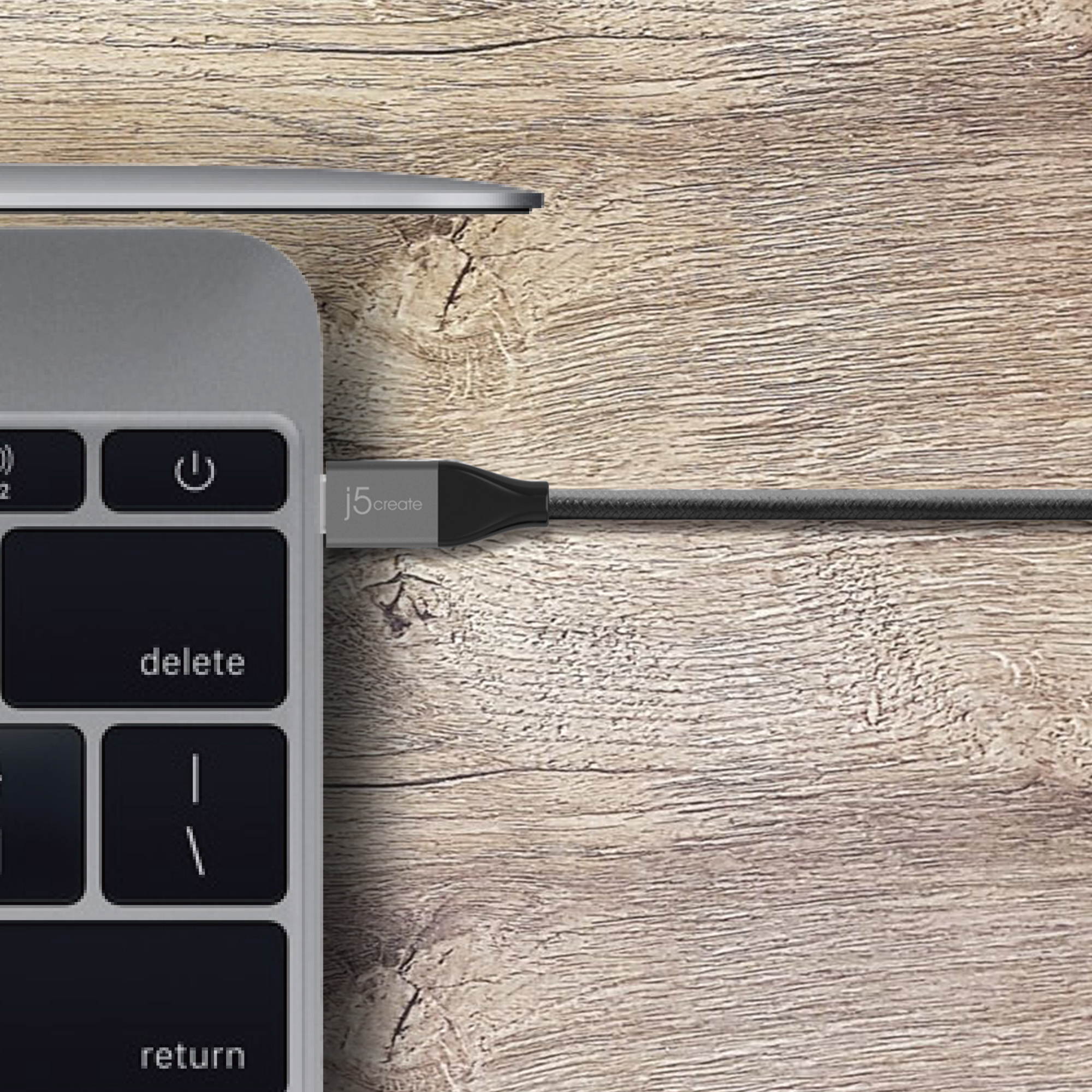 j5create USB2.0 Type-C&trade; to Type-A Cable, Black (Pack of 2)