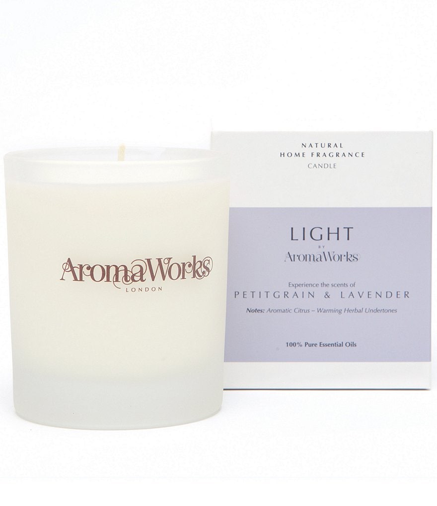 AromaWorks London Light Range - Petitgrain & Lavender Medium Candle