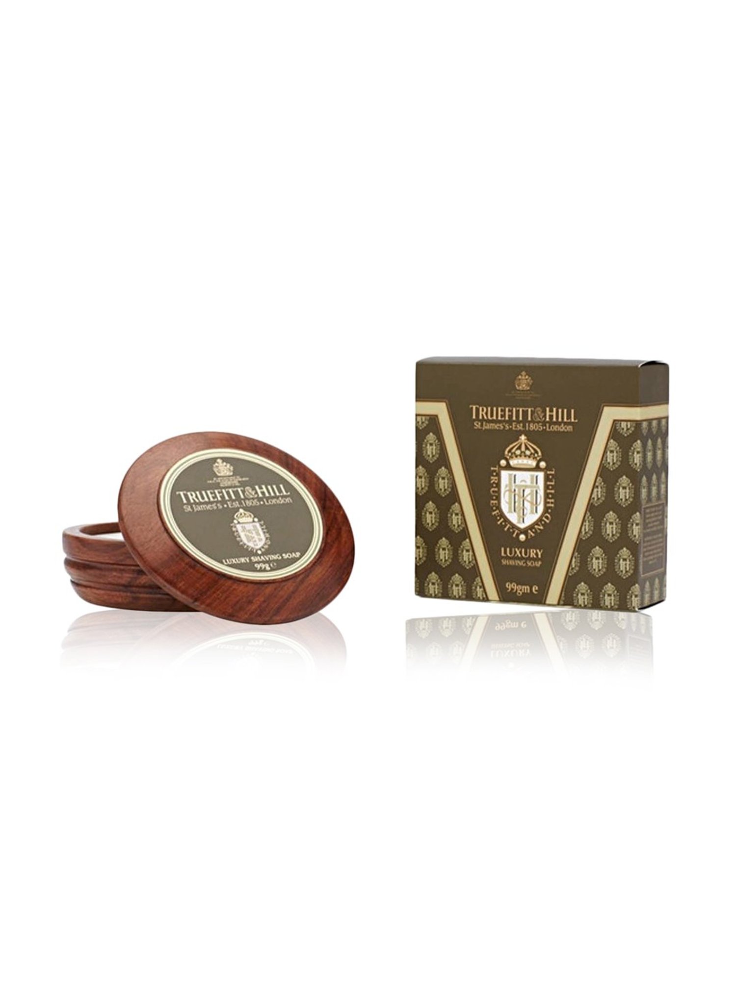 Truefitt & Hill Sandalwood Luxury Shaving Soap with Wooden Bowl - 99 gm